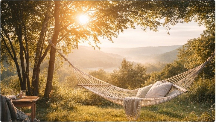 Das Retreat von Bewusst Sein in ruhiger Natur